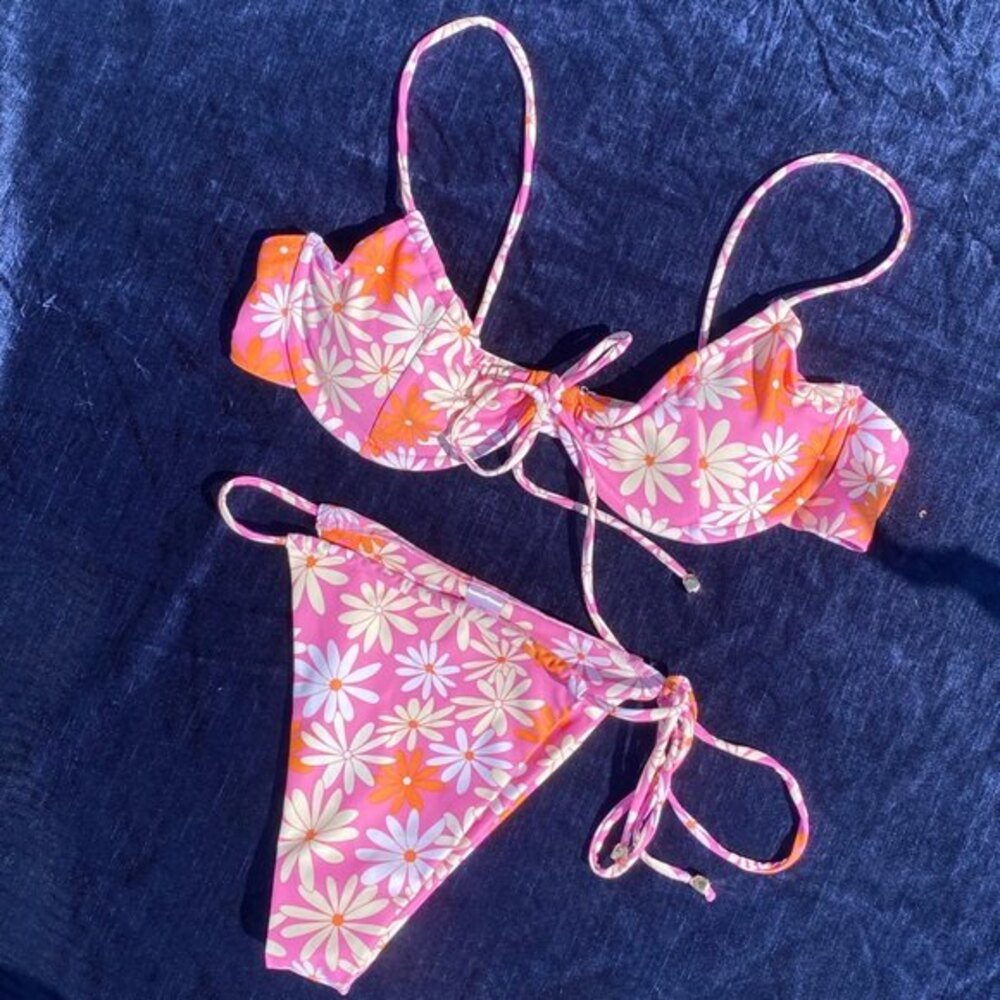 Floral Pink Bikini Set